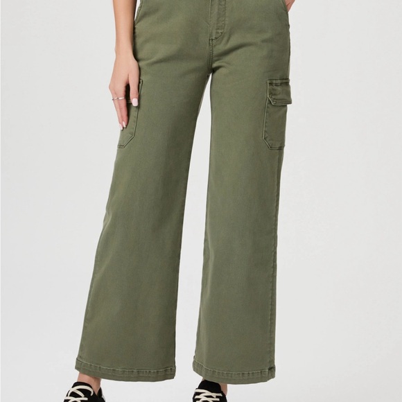PAIGE - Carly Cargo Pants - Size 27- Green - Picture 4 of 6